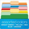 Pendaflex Double Stuff File Folders, Letter Size, Assorted Color, 1/3 Cut, 50/BX (54460EE)