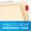Pendaflex Manila Reinforced End-Tab Fastener Folders, Letter Size, Manila, Straight Cut, 50/BX (13140EE)(Letter (Pack of 5))