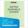 Pendaflex Pressboard End-Tab Classification Folders, Letter Size, 2 Dividers, 2.5″ Expansion, Light Green, Straight Cut Tabs, 10/BX (23224)(Letter)
