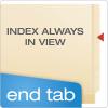Pendaflex Reinforced Manila End-Tab Folders, Letter Size, Straight Cut, 100/BX (11035)(Letter (Pack of 5))