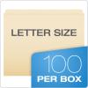 Pendaflex Reinforced-Top File Folders, Letter Size, Manila, Straight Cut, 100/BX (R752)(Letter (Pack of 5))