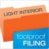 Pendaflex Two-Tone Color File Folders, Legal Size, Orange, 1/3 Cut, 100/BX (153 1/3 ORA)
