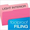 Pendaflex Two-Tone Color File Folders, Legal Size, Pink, 1/3 Cut, 100/BX (153 PIN)((Pack of 500))