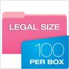 Pendaflex Two-Tone Color File Folders, Legal Size, Pink, 1/3 Cut, 100/BX (153 PIN)((Pack of 500))