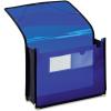 Globe-Weis/Pendaflex Poly File Wallet, 3.5-Inch Expansion, Elastic Cord Closure, Letter Size, Blue (84041BL)(Blue)