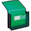 Globe-Weis/Pendaflex Poly File Wallet, 3.5-Inch Expansion, Elastic Cord Closure, Letter Size, Blue (84041BL)(Green)