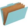 Pendaflex Classification Folders, Standard, 3 Dividers, Embedded Fasteners, 2/5 Cut Tab, Blue, Legal Size, 10/BX (29094)