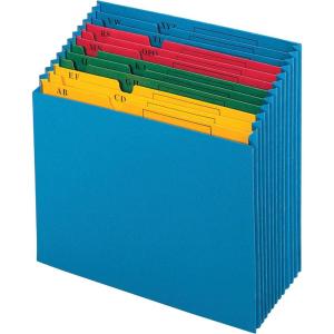 A-Z Desktop Project File, 12 Pockets, Letter Size, Blue