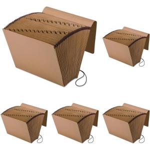 Esselte Pendaflex Full-Flap Daily Expanding Files (ESSK17DOX), Brown(Letter (Pack of 5))