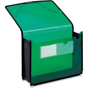 Globe-Weis/Pendaflex Poly File Wallet, 3.5-Inch Expansion, Elastic Cord Closure, Letter Size, Blue (84041BL)(Green)