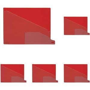 Pendaflex 13561 End Tab Vinyl Outguides, Bottom Tab Printed Out, 2 Pockets, Letter, Red, 25/Bx((Pack of 5))