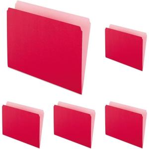 Pendaflex Colored File Folders, Red (PFX152RED), Letter(Letter (Pack of 5))
