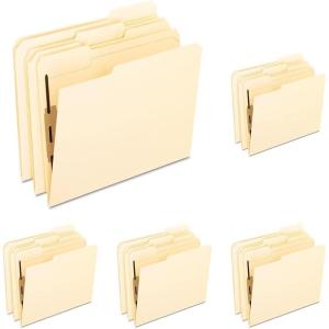Pendaflex M13U1 Folders with One Bonded Fastener, 1/3 Cut Top Tab, Letter, Manila (Box of 50)(Letter (Pack of 5))