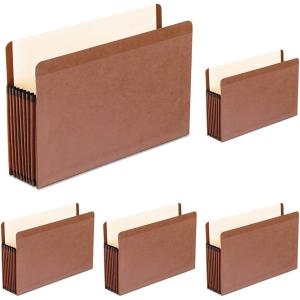 Pendaflex PFX45303 Premium Reinforced 7″ Exp. Recyc. File Pockets, Legal, 5/Box,Red(Legal (Pack of 5))