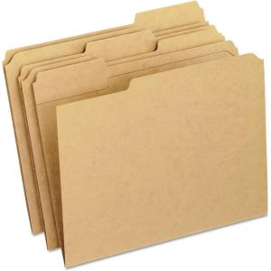 Pendaflex RK15213 Two-Ply Dark Kraft File Folders, 1/3 Cut Top Tab, Letter, Brown (Box of 100)(Letter)