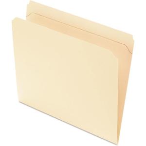 Pendaflex Reinforced-Top File Folders, Letter Size, Manila, Straight Cut, 100/BX (R752)(Letter)