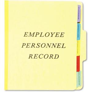 Pendaflex SER1YEL Personnel Folders, 1/3 Cut Top Tab, Letter, Yellow (SER-1-YEL)