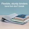 Oxford Flexible Binders, Binders for School and Office, Strong Flexible Poly, 4 Wave Pockets, Translucent Covers, Holds up to 350 Sheets, 1.5 inch Binder, 4 Assorted Boho Colors, 4-Pack (1009730)
