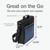 Oxford Zipper Binder with Pockets, 3 Inch Round Rings, Handle and Removable Shoulder Strap, 5-Tab Expanding File, Black & Navy (1006343)