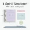 Redi-Tag Small Notebook with Sticky Notes and Flags, Portable Notepad with Adhesive Notes and Flags, Assorted Pastel Colors, 3″ x 3″, 180 Memos per Notebook (1009679)