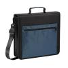 Oxford Zipper Binder with Pockets, 3 Inch Round Rings, Handle and Removable Shoulder Strap, 5-Tab Expanding File, Black & Navy (1006343)