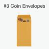 Columbian #3 Coin and Small Parts Envelopes Gummed, for Home, Office, Garden, 24 lb Brown Kraft, 2.5 x 4.25 Inches, 200 Per Box (1009564)