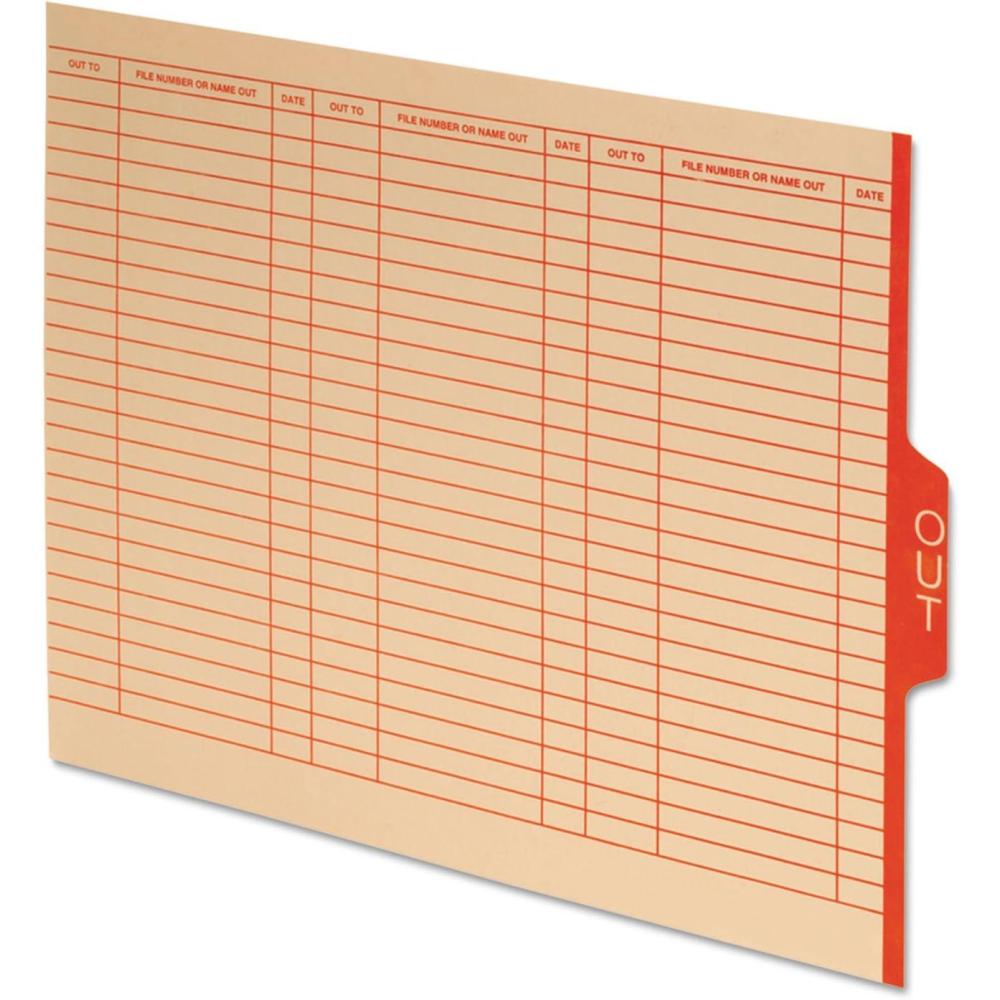 image:imagePendaflex 5251 End Tab Outguides Red Center OUT Tab Manila red Letter Box of 100