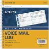 TOPS Spiral Voice Log Book, 2-Sided, 1-Part, 8.5 x 8.25 Inches, 8 Messages per Page, 800-Book (4416), Manila