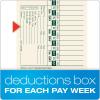 TOPS Time Cards, Bi-Weekly, 2-Sided, Numbered Days, 3-1/2″ x 9″, Manila, Green/Red Print, 500-Count (1275)(3-1/2″ x 9″)