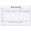 TOPS Weekly Time Sheets, One-Part (No Copies), 8.5 x 5.5, 50 Forms/Pad, 2 Pads/Pack