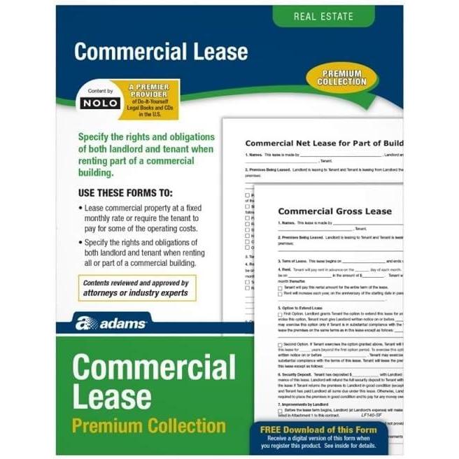 image:imageAdams Commercial Lease premium Collection Forms and Instructions LF140White