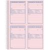 Adams Important Message Book, Spiral, 2-Part, Carbonless, Pink/Canary, 8.25 x 11 Inches, 4 Messages Per Page, 200 Sets Per Book (SC1184P)