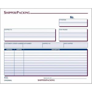 Adams Shipper and Packing Slip Unit Set, 8.5 x 7.44 Inch, 3-Part, Carbonless, 100-Pack, White, Canary and Pink (NC3876)