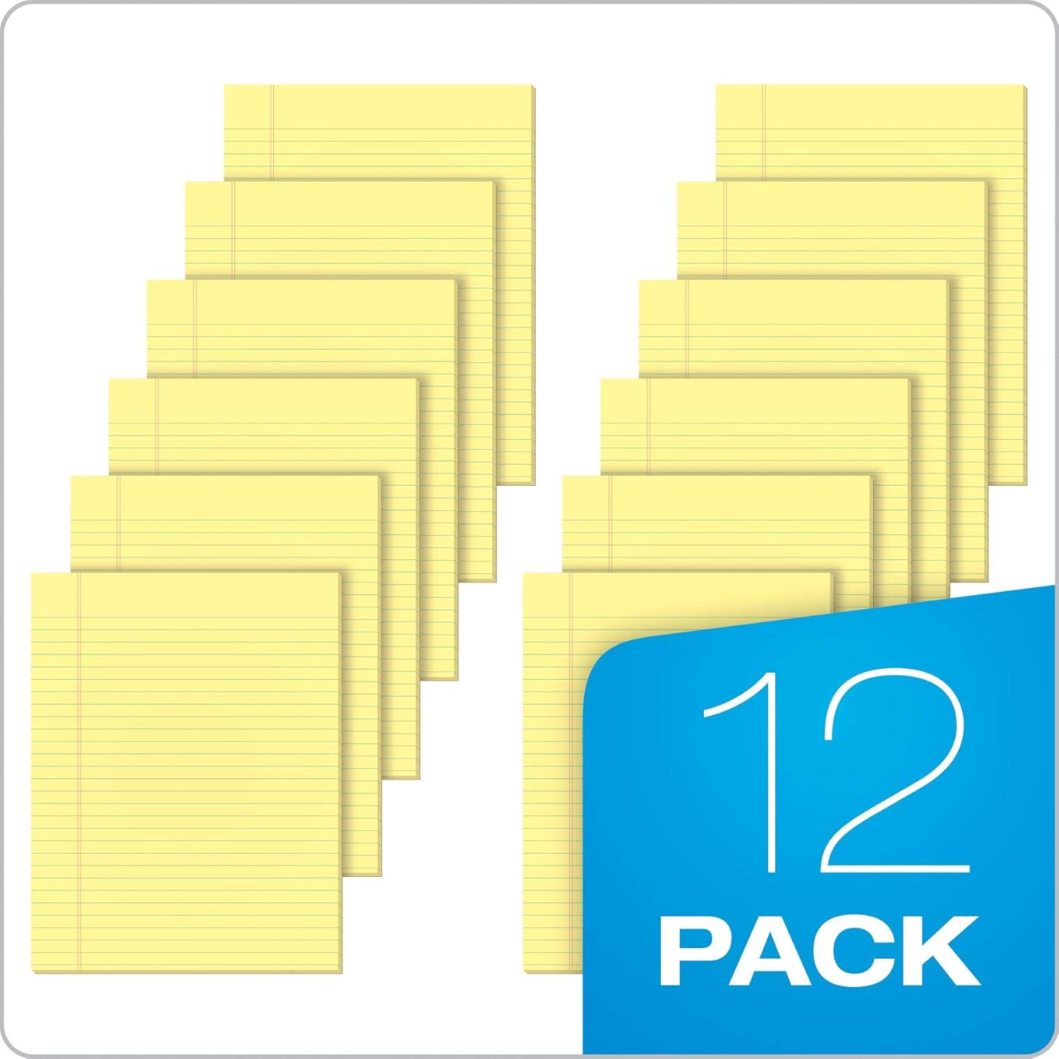 image:imageTOPS 7522 The Legal Pad Glue Top Pads LegalWide 8 12 x 11 Canary 50 Sheets Pack of 12Legal Rule