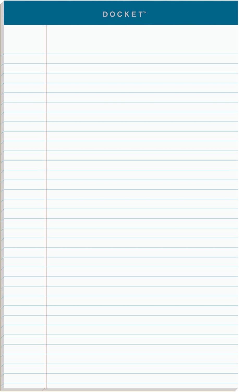 image:imageTOPS Docket Writing Pads 812 x 14 Legal Rule White Paper 50 Sheets 12 Pack 6359085 x 14 Inch