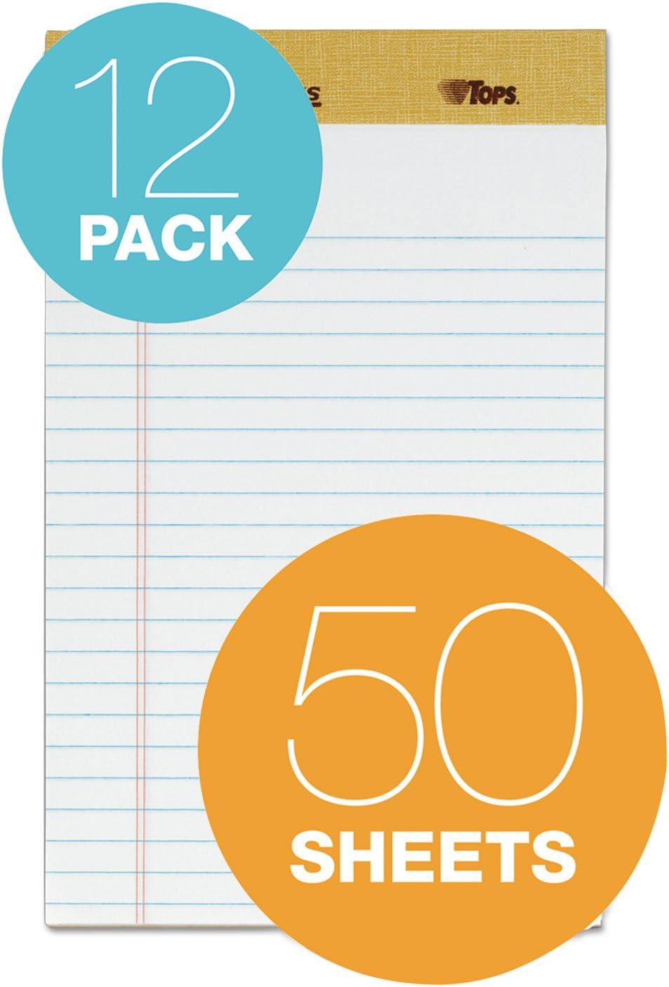 image:imageTOPS The Legal Pad Plus Writing Pads 5 x 8 Jr Legal Rule 50 Sheets 12 Pack 71500