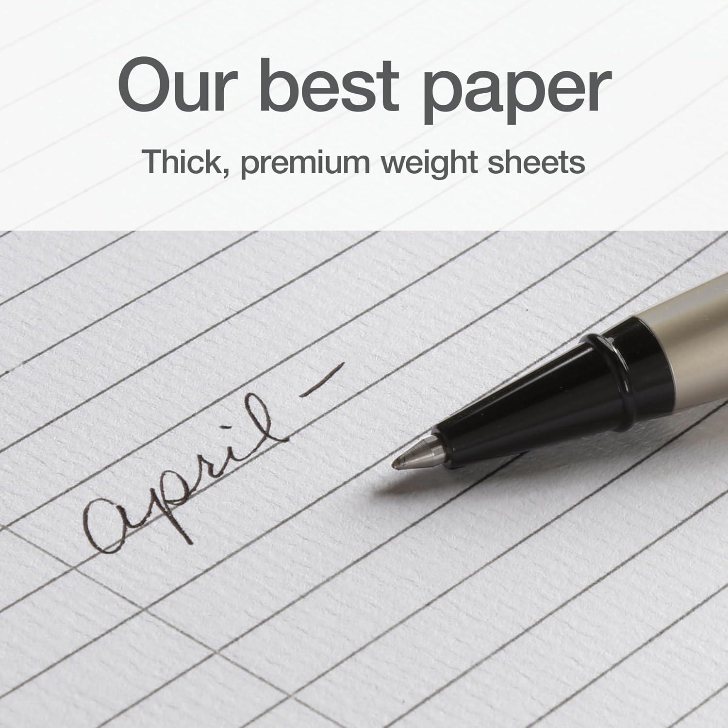 image:imageTops Docket Diamond 100 Recycled Premium Stationery Tablet 5 x 8 Inches Perforated White Narrow Rule 50 Sheets per Pad 4 Pads per Pack 63981Junior Legal 5 X 8