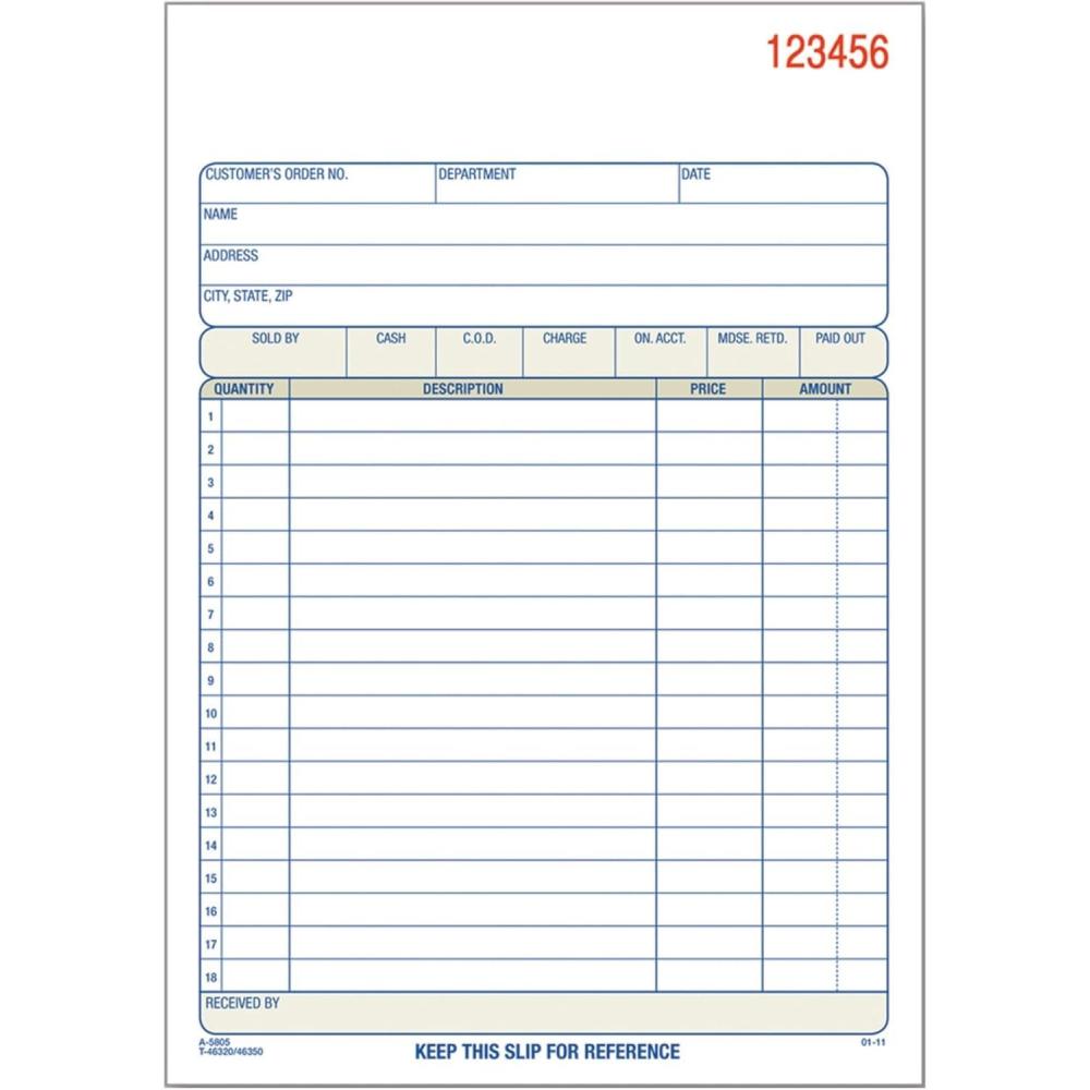 image:imageAdams Sales Order Book 2Part Carbonless WhiteCanary 5916 x 8716 Inches 50 Sets per Book DC580550 Count Pack of 1