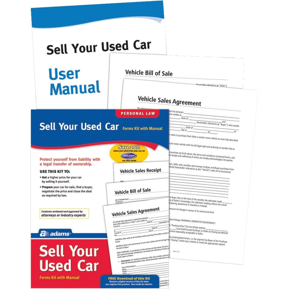 image:imageAdams Sell Your Used Car Forms and Instructions PK214