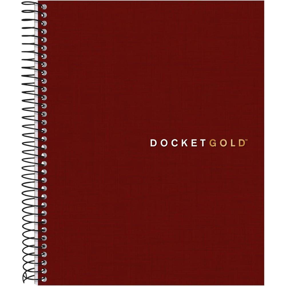 image:imageTOPS Docket Gold Project Planner 634x 812 Wire Bound Project Rule Burgundy Cover 70 Sheets 63754