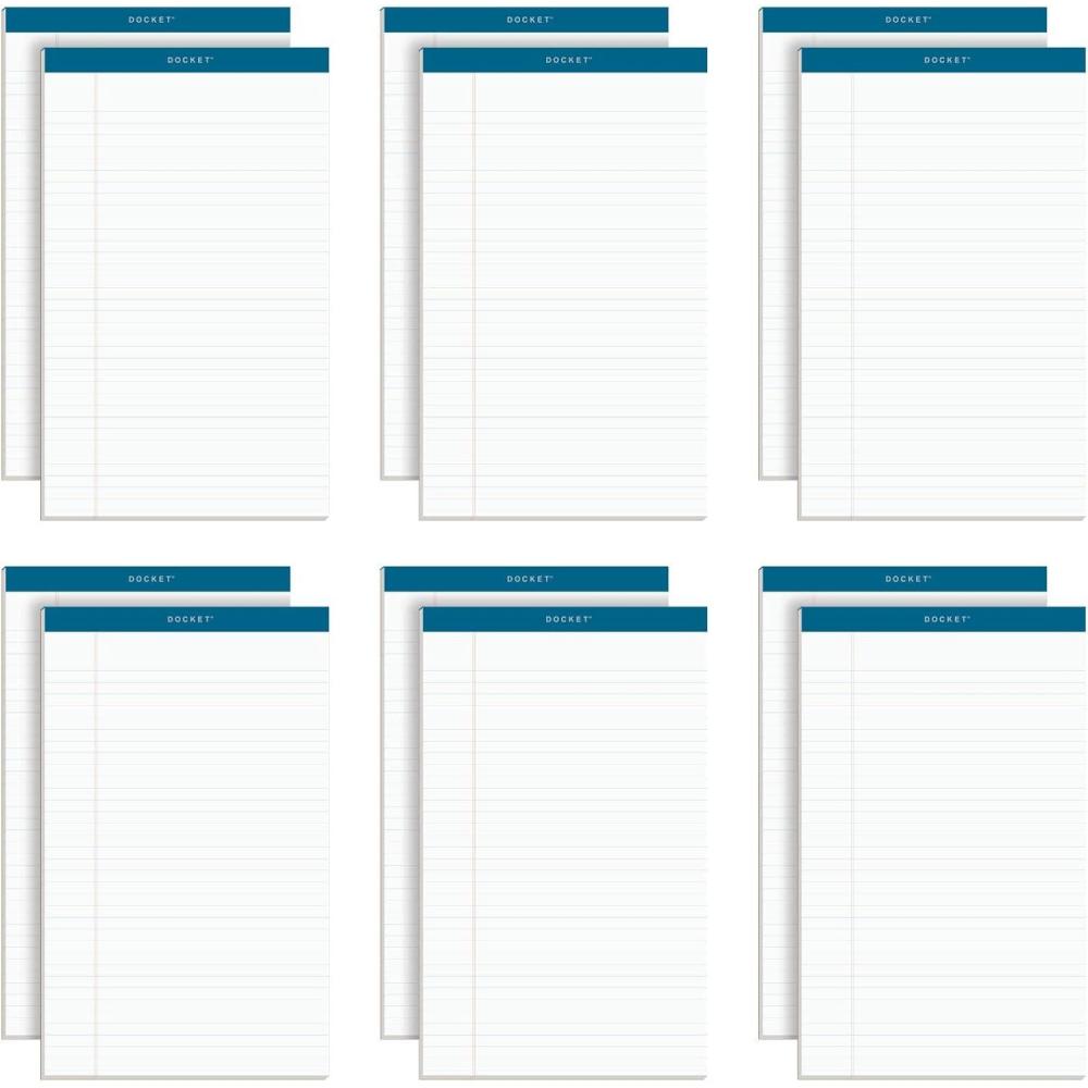 image:imageTOPS Docket Writing Pads 812 x 14 Legal Rule White Paper 50 Sheets 12 Pack 6359085 x 14 Inch