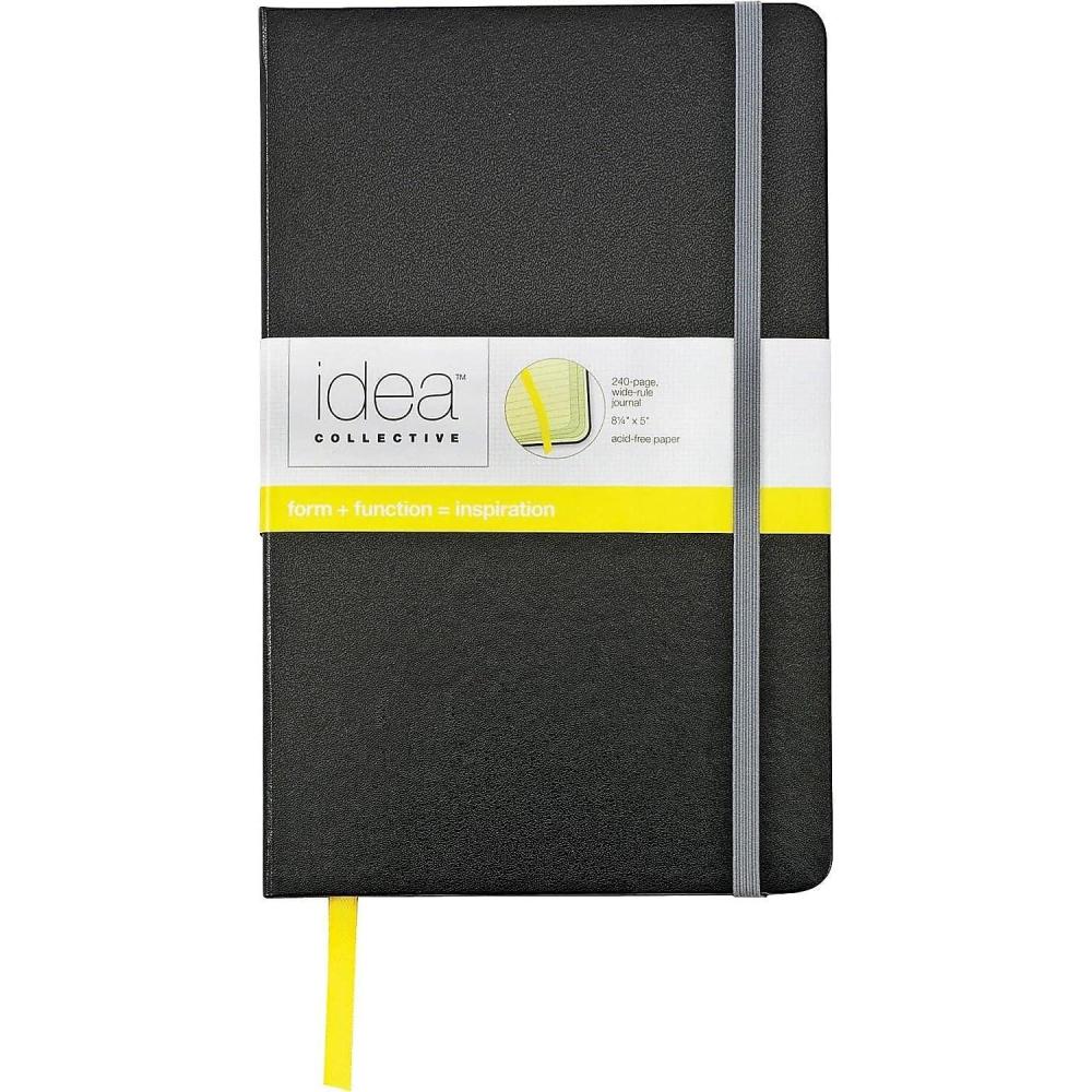 image:imageTOPS Idea Collective Journal Smooth Black Cover Wide Rule Cream Paper 825 x 5 Inches 240 Pages 56880