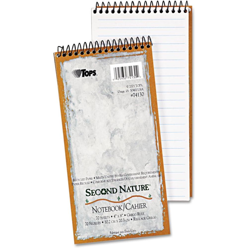 image:imageTOPS Second Nature Reporters Notebook 4 x 8 Gregg Rule 70 Sheets 74130