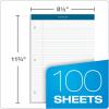 TOPS 63379 Double Docket Writing Pad, 8 1/2 x 11 3/4, Legal/Wide, White, 100 Sheets