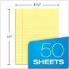 TOPS 7522 The Legal Pad Glue Top Pads, Legal/Wide, 8 1/2 x 11, Canary, 50 Sheets (Pack of 12)(Legal Rule)