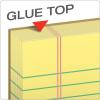 TOPS 7522 The Legal Pad Glue Top Pads, Legal/Wide, 8 1/2 x 11, Canary, 50 Sheets (Pack of 12)(Legal Rule)