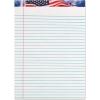 TOPS American Pride 100% Recycled Writing Tablet, 8-1/2 x 11-3/4 Inches, Perforated, White, Legal/Wide Rule, 50 Sheets per Pad, 12 Pads per Pack (75140)