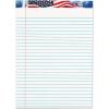 TOPS American Pride 100% Recycled Writing Tablet, 8-1/2 x 11-3/4 Inches, Perforated, White, Legal/Wide Rule, 50 Sheets per Pad, 12 Pads per Pack (75140)