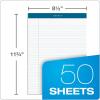TOPS Docket Writing Tablet, 8-1/2 x 11-3/4 Inches, Perforated, Canary, Legal/Wide Rule, 50 Sheets per Pad, 6 Pads per Pack (63406)(White)