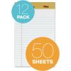 TOPS The Legal Pad Plus Writing Pads, 5″ x 8″, Jr. Legal Rule, 50 Sheets, 12 Pack (71500)